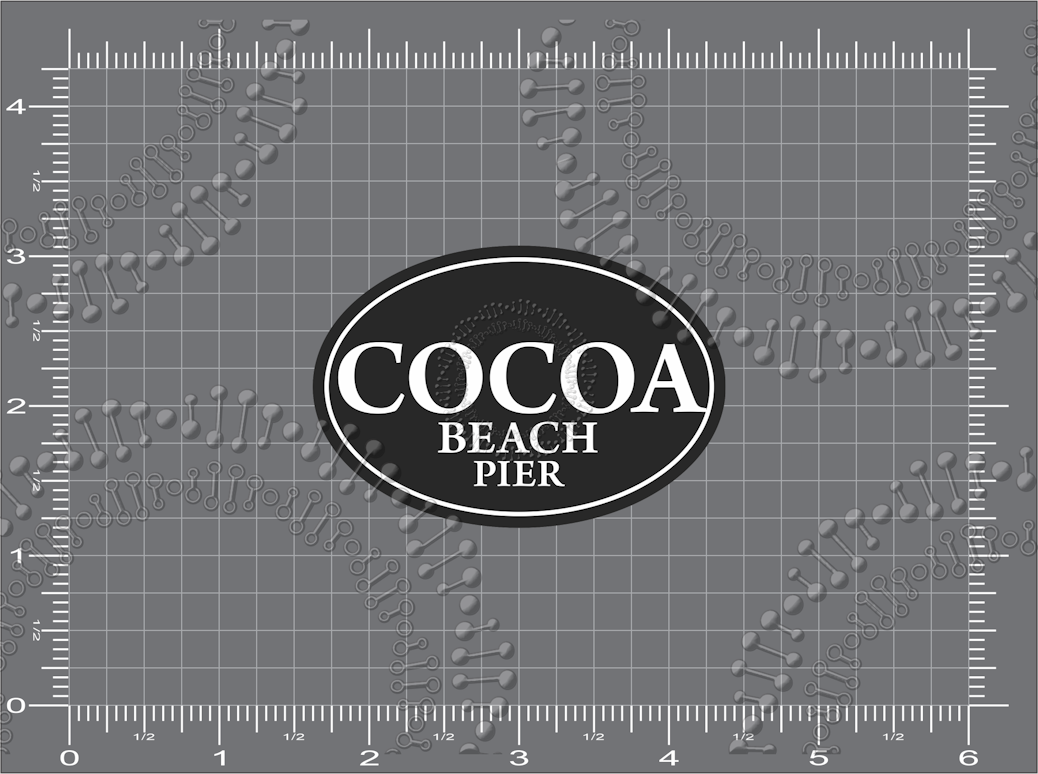 Cocoa Beach, FL - Black Cocoa Beach Pier Decal