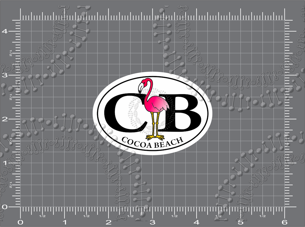 Cocoa Beach, FL - CB with Flamingo Decal