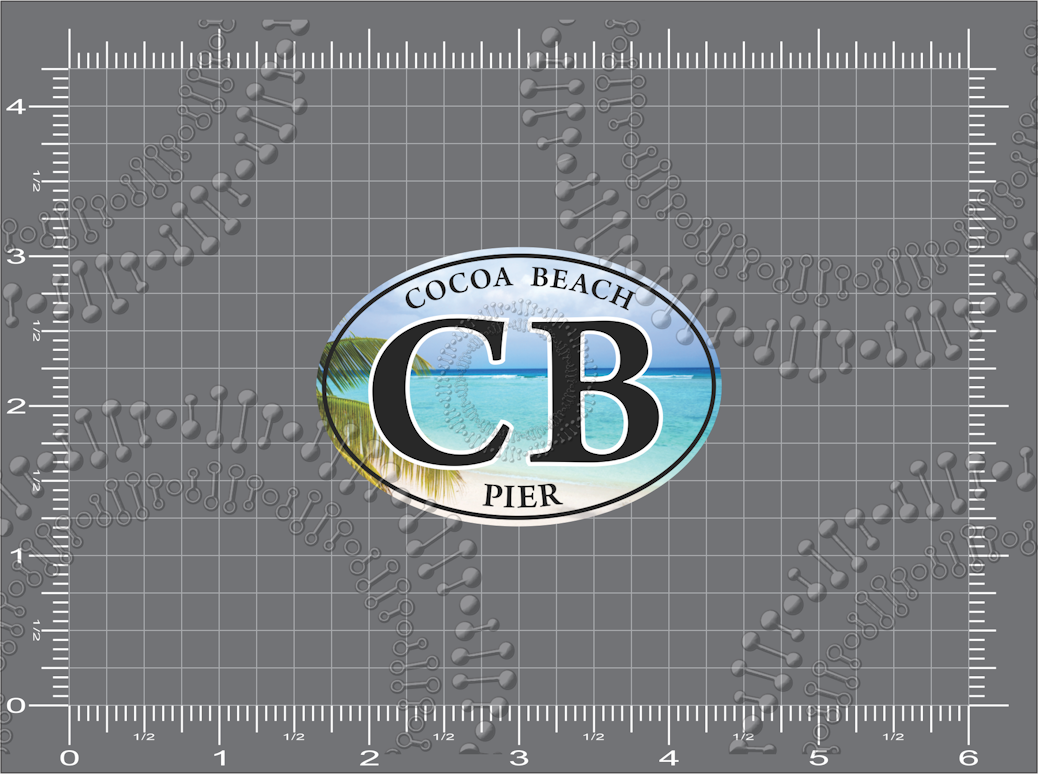 Cocoa Beach, FL - Cocoa Beach Pier Beach Decal