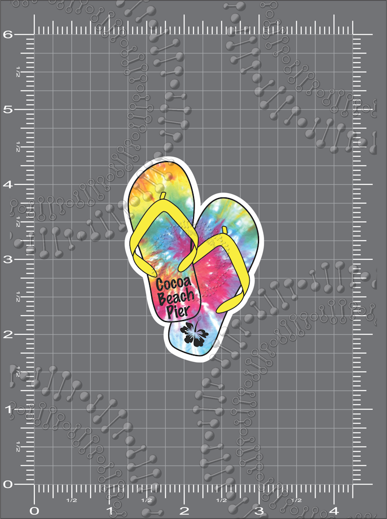 Cocoa Beach, FL - Cocoa Beach Pier Sandal Decal