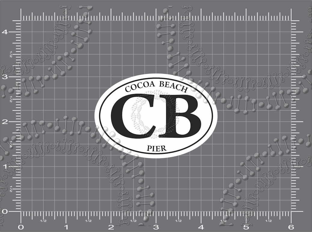 Cocoa Beach, FL - Cocoa Beach Pier White Decal