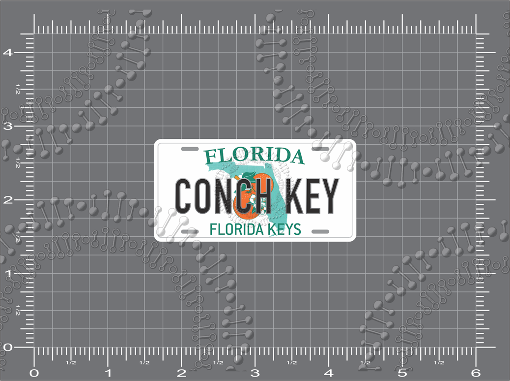 Conch Key, FL - License Plate Decal