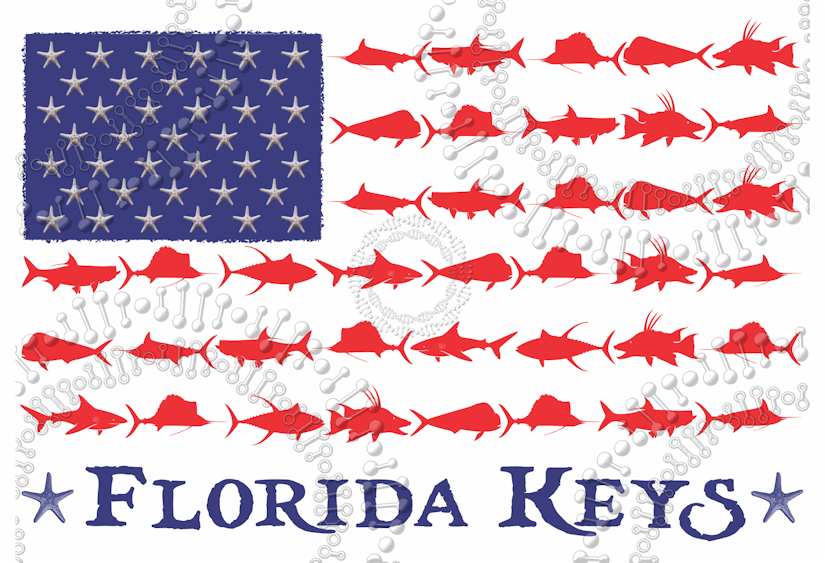 Florida Keys - Fish Flag Decal