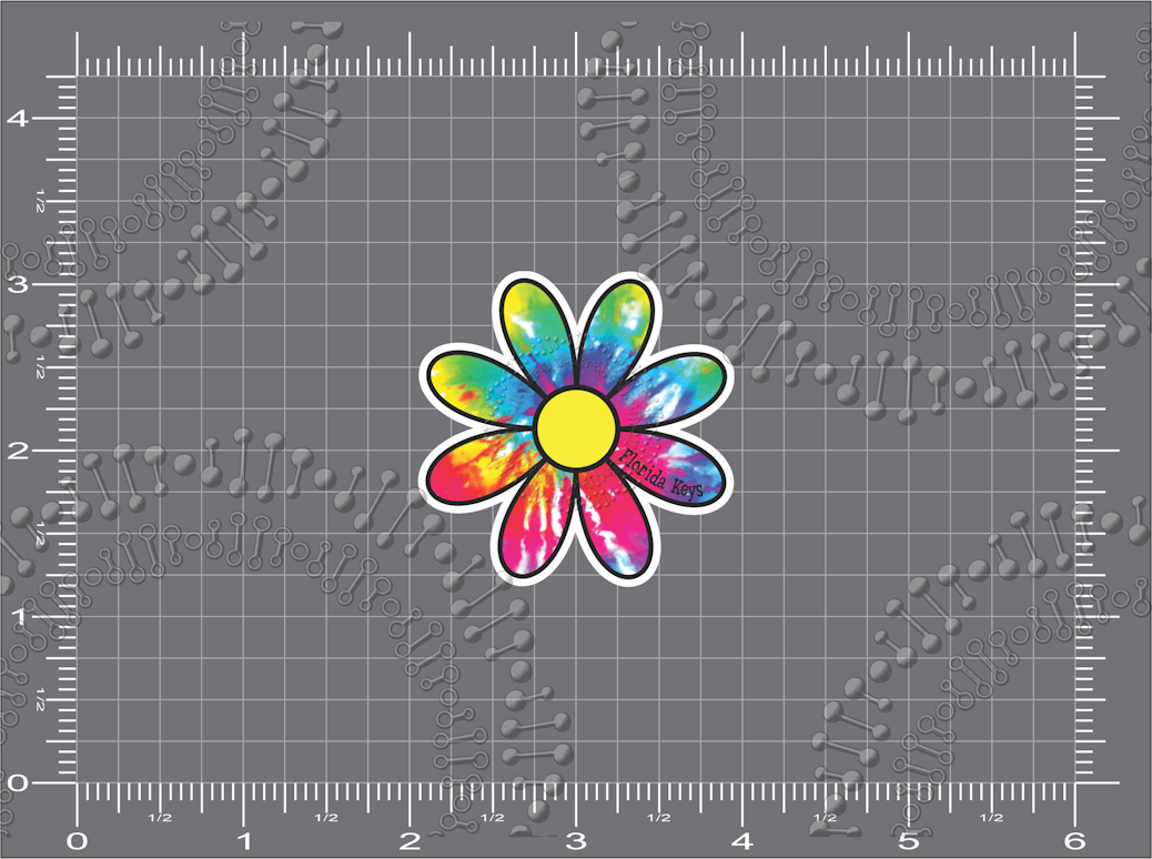 Florida Keys - Daisy Tie Dye Decal
