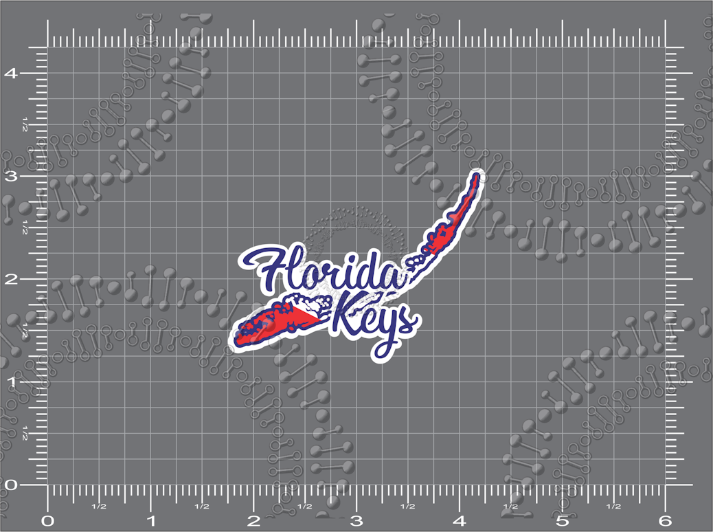 Florida Keys - Dive Island Shape Decal
