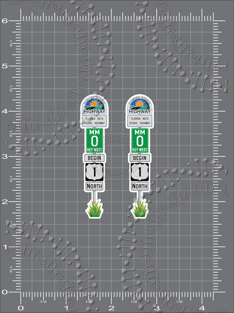 Florida Keys - Double Road Sign Decal