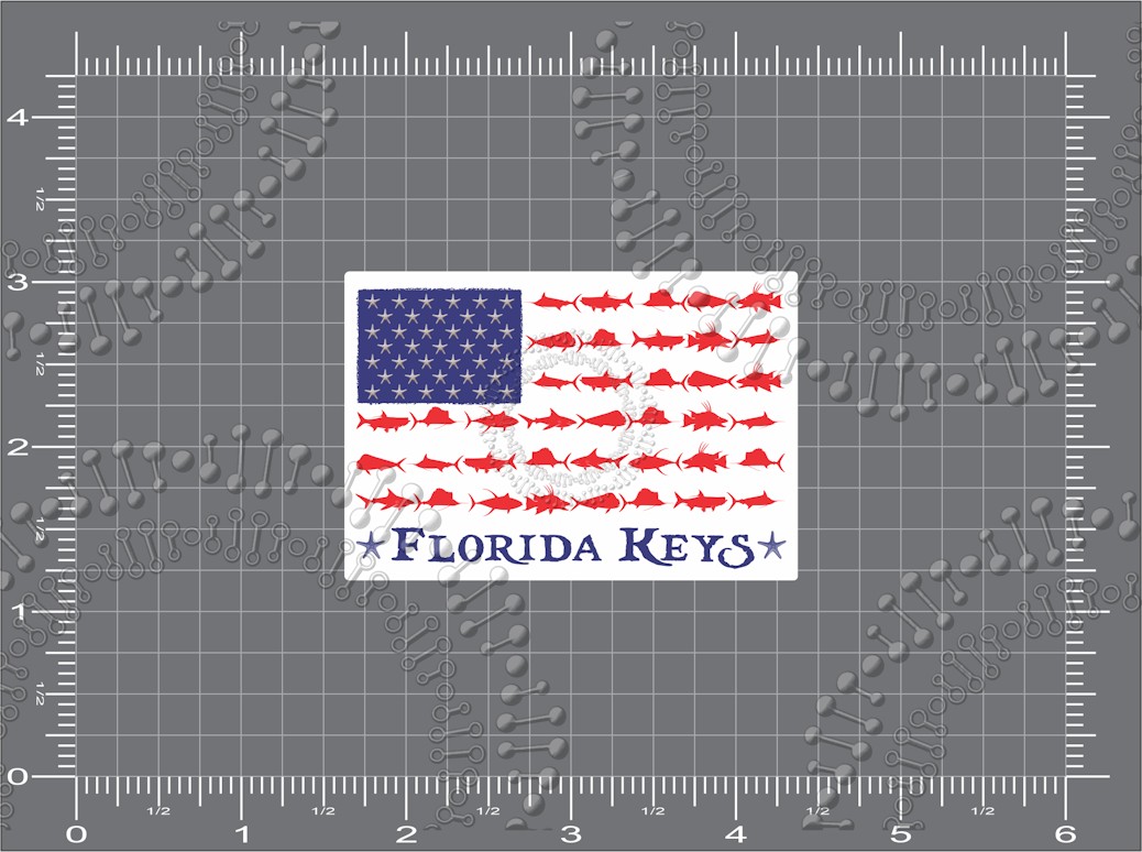 Florida Keys - Fish Flag Decal