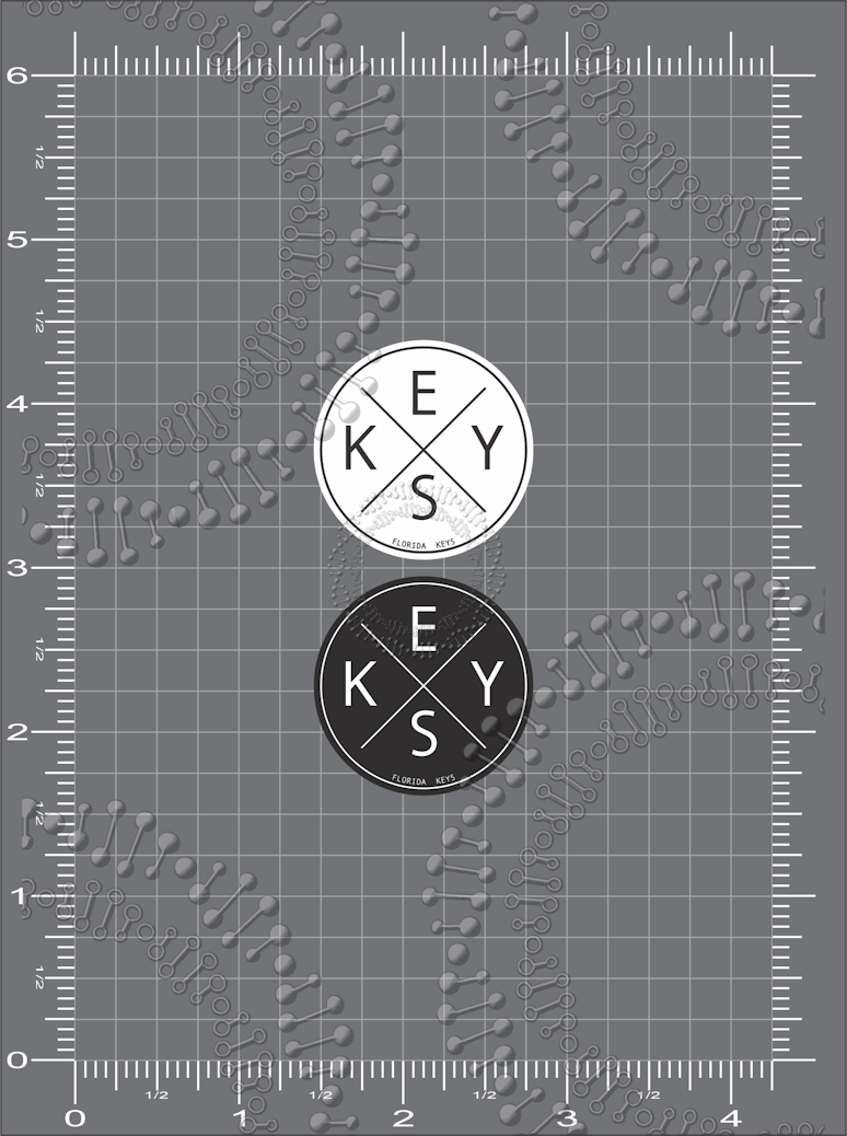 Florida Keys - KEYS X Black and White Decal