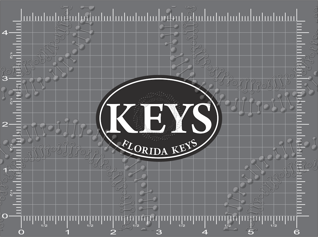 Florida Keys - Keys Black Oval Decal