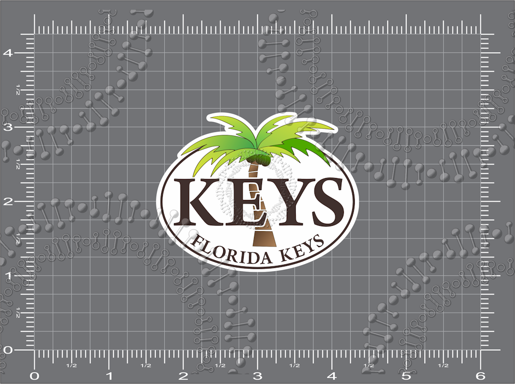 Florida Keys - Keys Palm Tree Decal