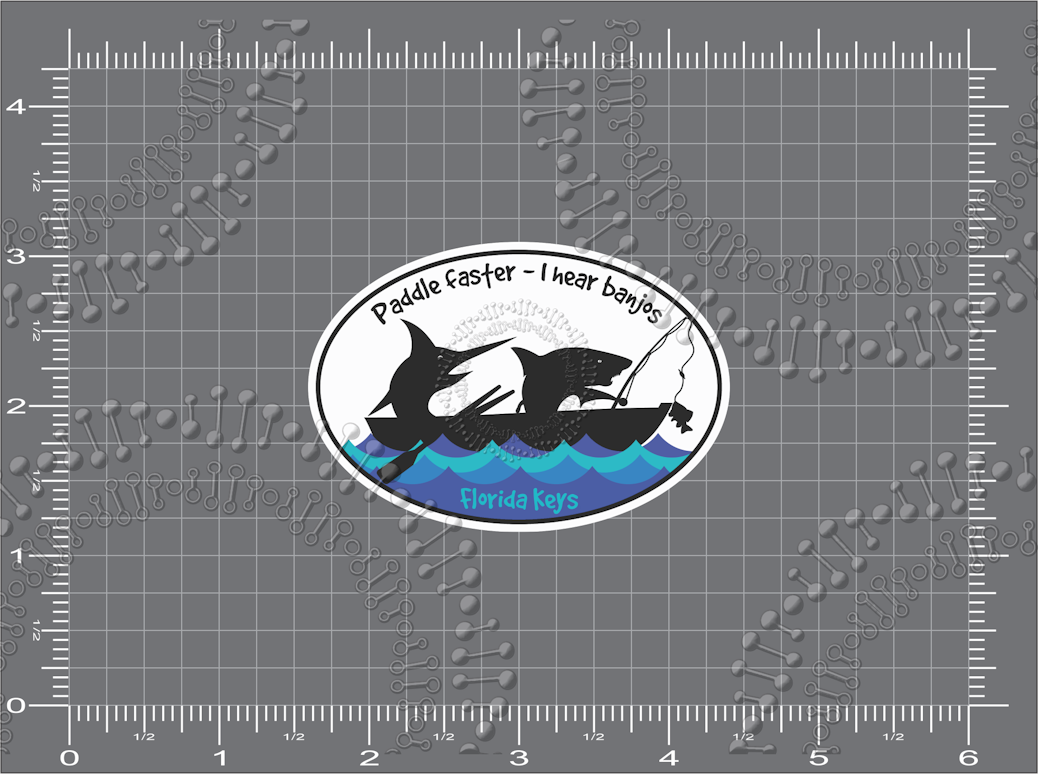 Florida Keys - Paddle Faster - I Hear Banjos Decal