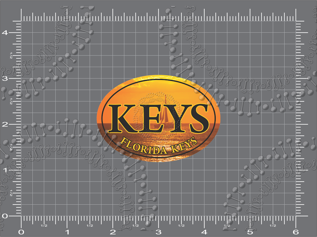 Florida Keys - Sunset Sailboat Decal