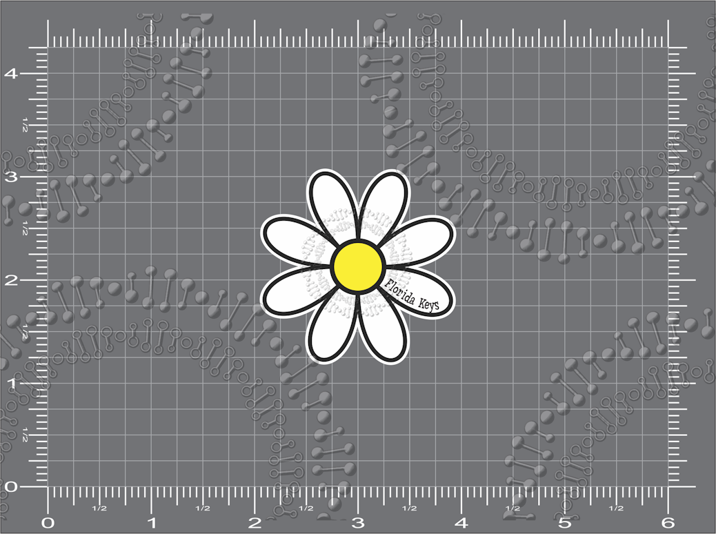 Florida Keys - White Daisy Decal