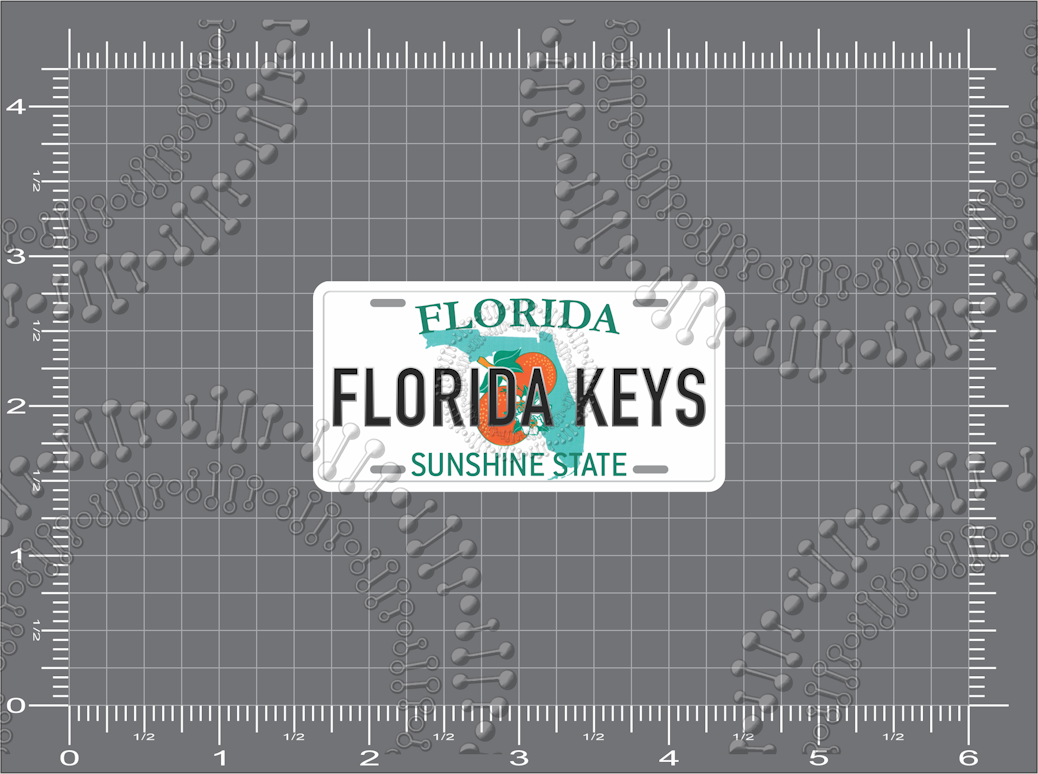 Florida Keys, License Plate Decal