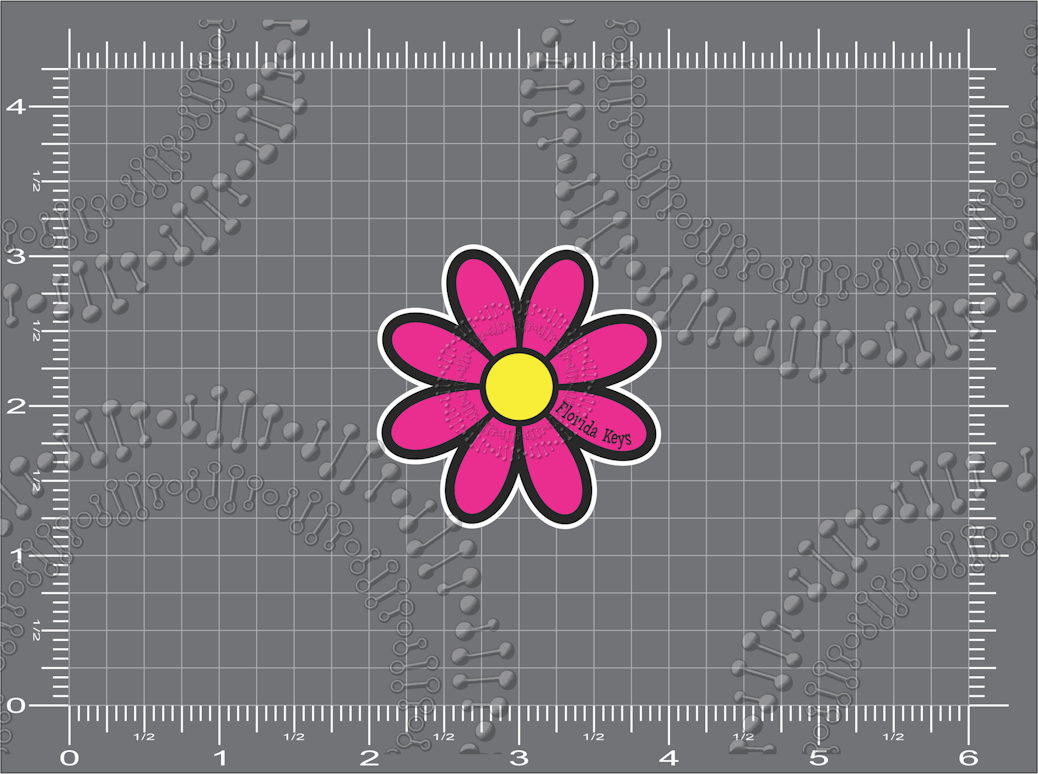 Florida Keys, Pink Daisy Decal