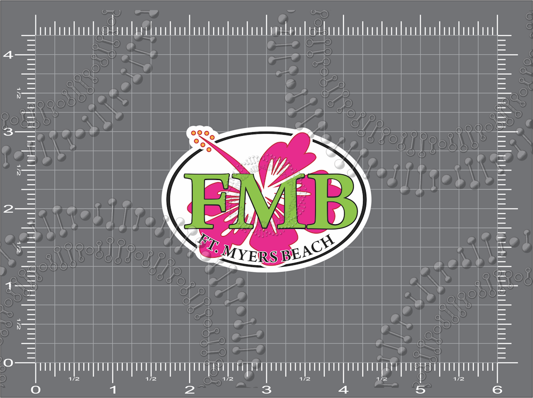 Fort Meyers Beach, FL - FMB Hibiscus Decal