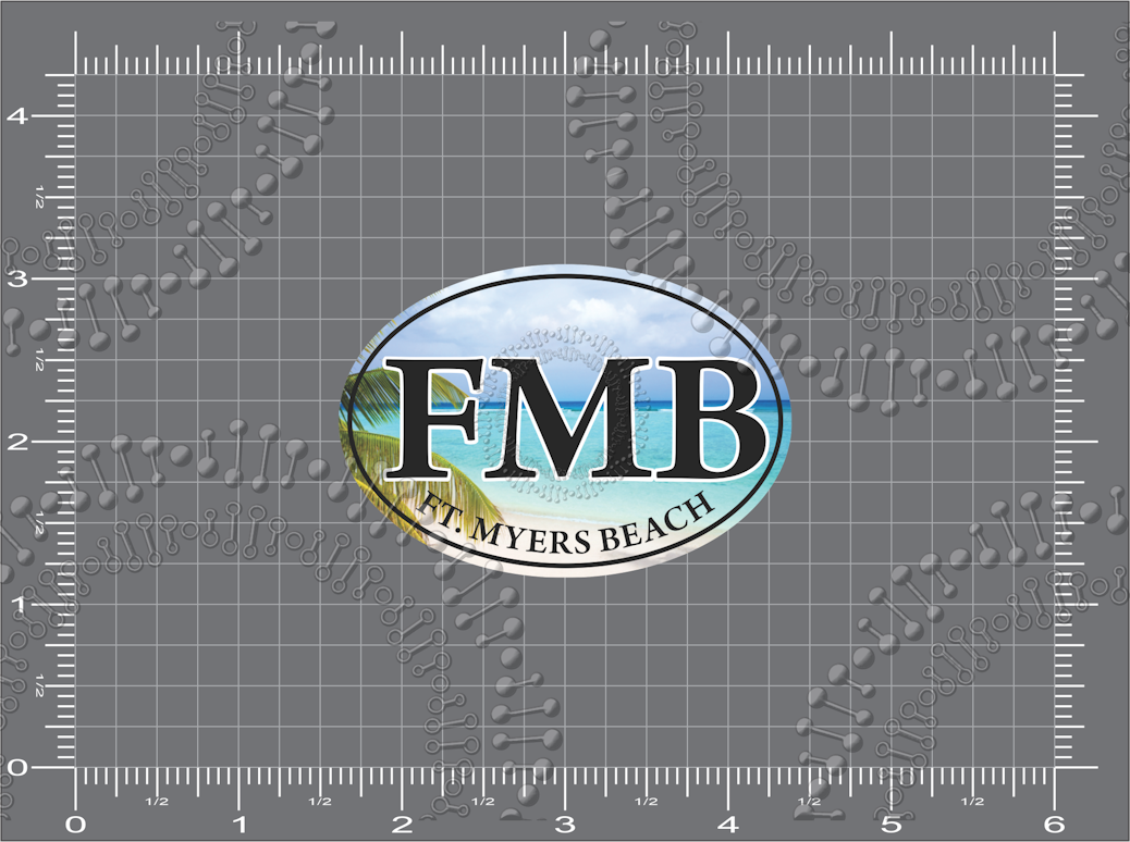 Fort Myers Beach, FL - FMB Beach Decal