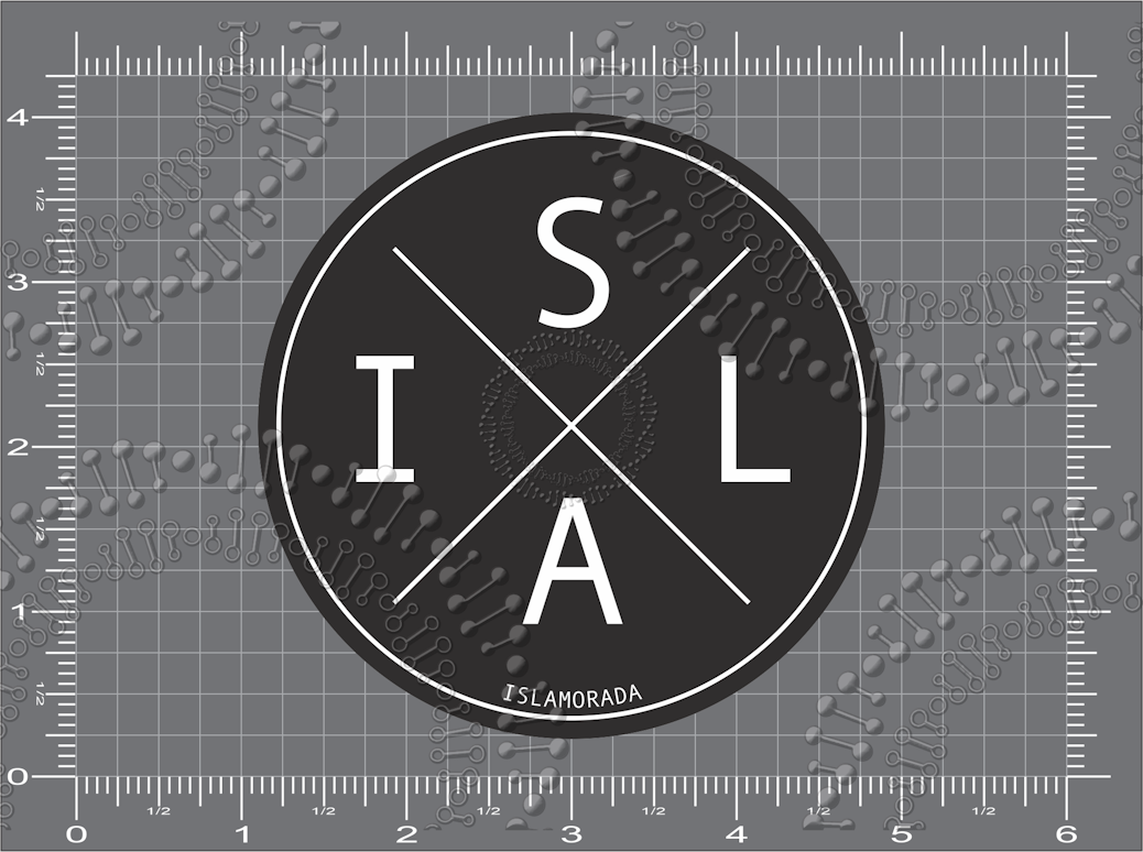 Islamorada, FL - Black Isla X Decal
