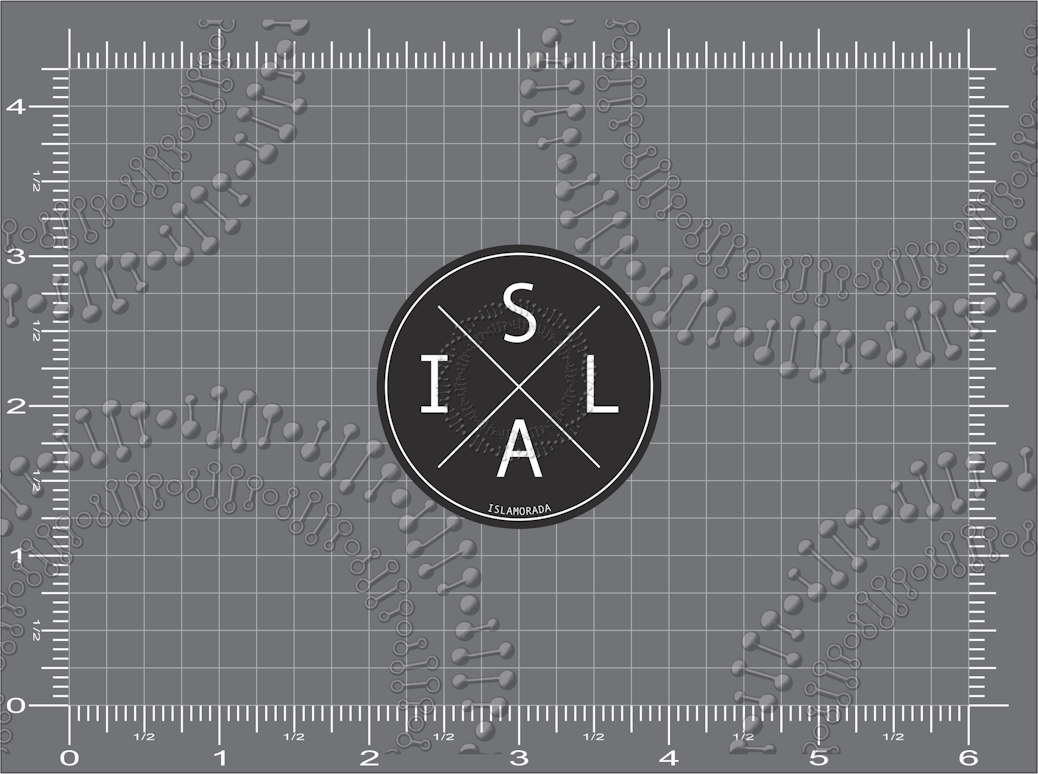 Islamorada, FL - Black Isla X Decal