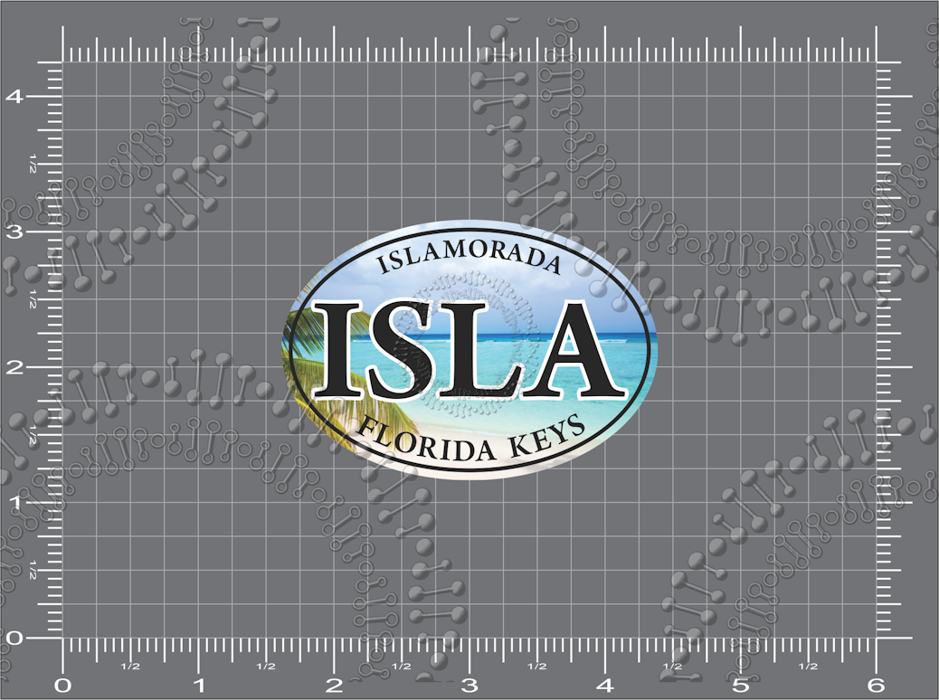 Islamorada, FL - ISLA Beach Decal