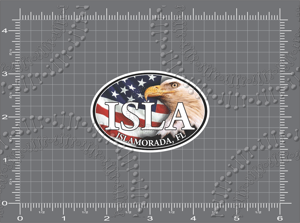 Islamorada, FL - USA Eagle Decal