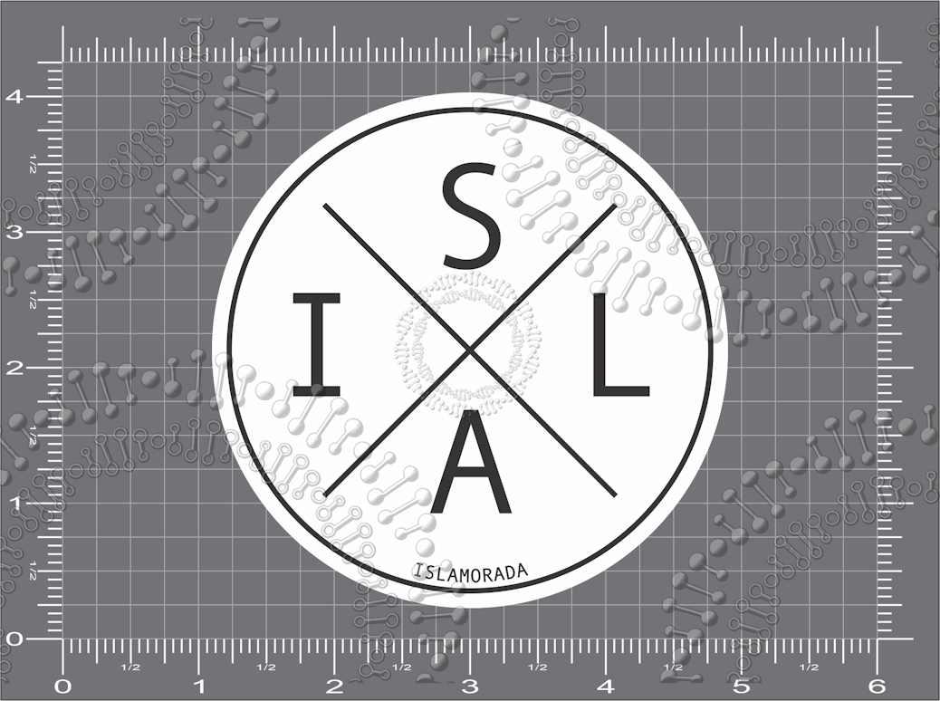 Islamorada, FL - White Isla X Decal