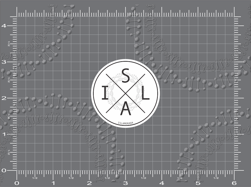 Islamorada, FL - White Isla X Decal
