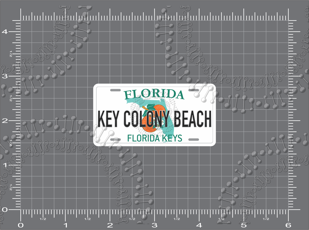 Key Colony Beach, FL - License Plate Decal