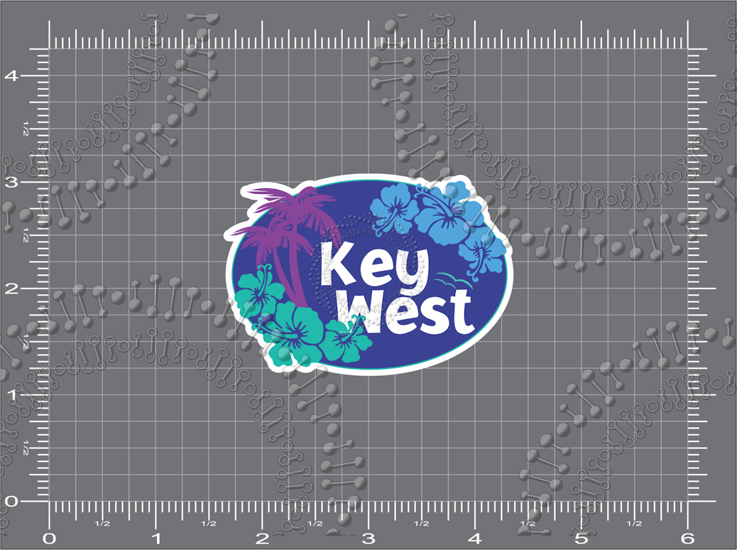 Key West, FL - Aloha Blue Decal