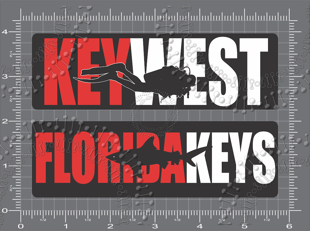 Key West, FL - Scuba Key Largo and Florida Keys Decal