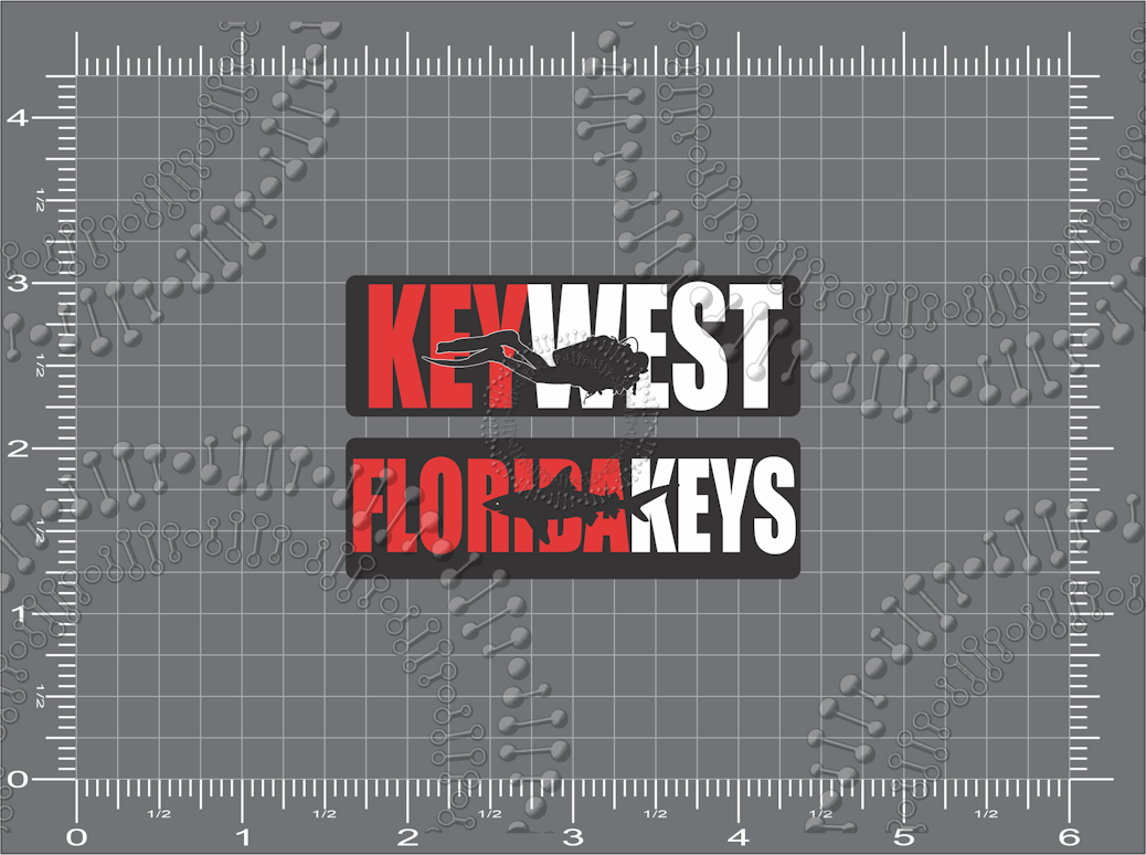 Key West, FL - Scuba Key Largo and Florida Keys Decal