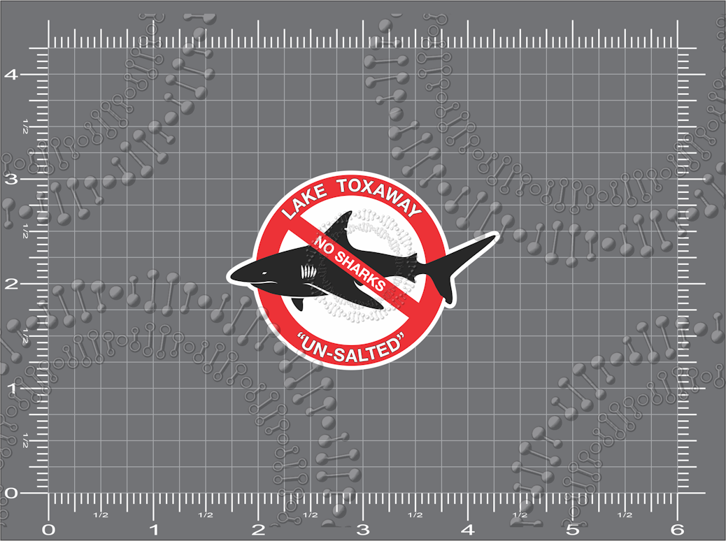 Lake Toxaway, NC - No Sharks Decal