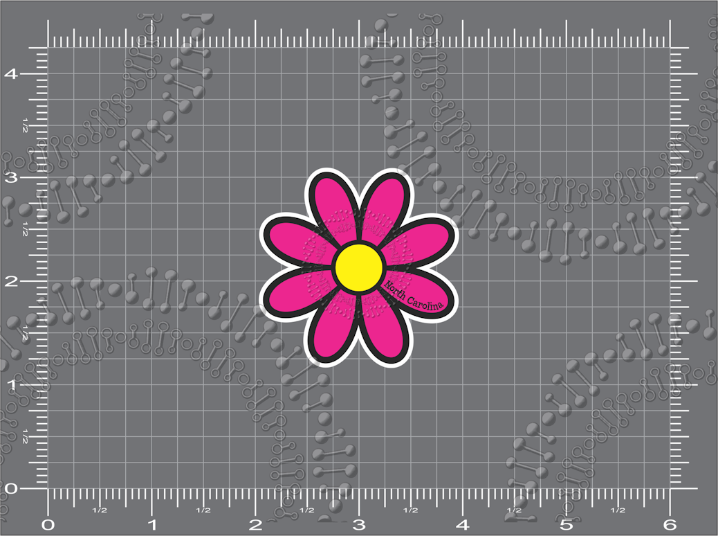 North Carolina - Pink Daisy Decal