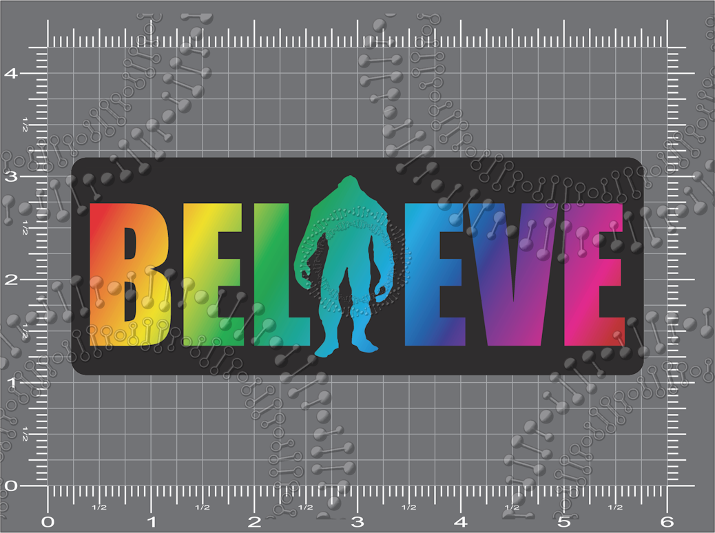 North Carolina - Primary Color Bigfoot Believe Decal