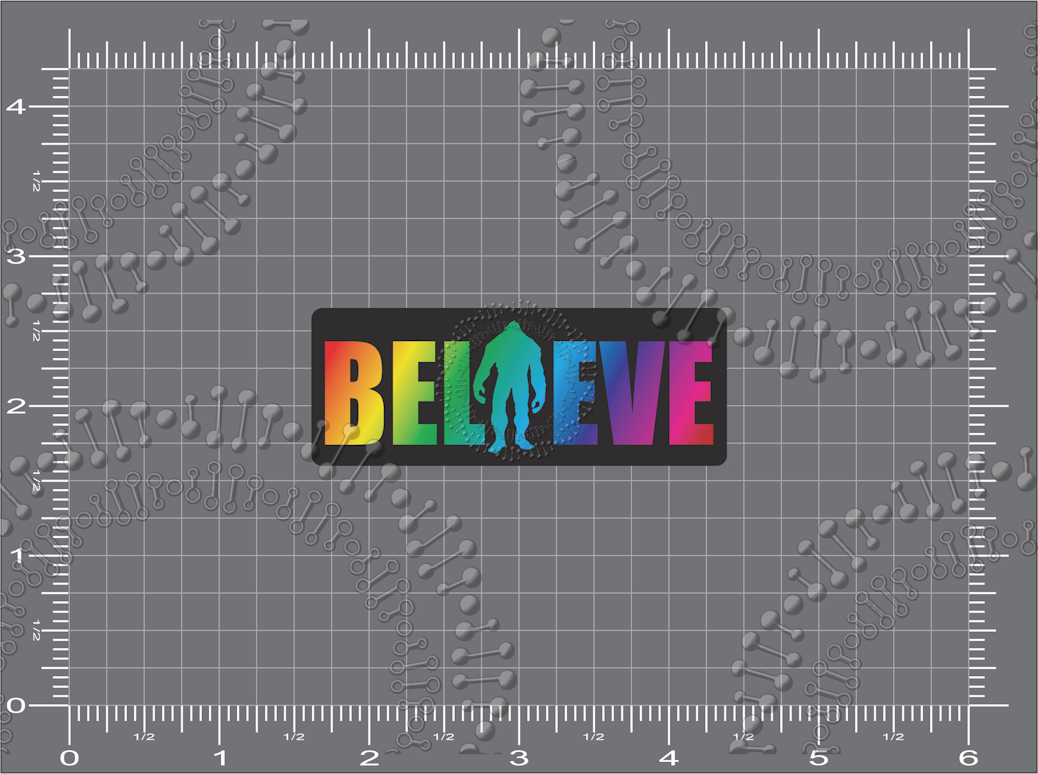 North Carolina - Primary Color Bigfoot Believe Decal