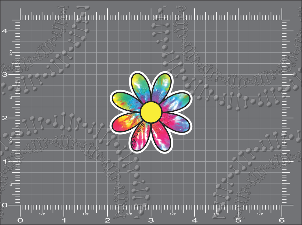 North Carolina - Tie Dye Daisy Decal