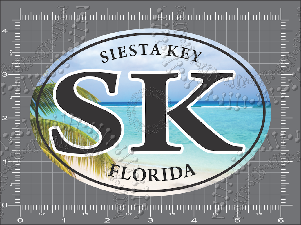 Siesta Key, FL - SK Beach Photo Decal