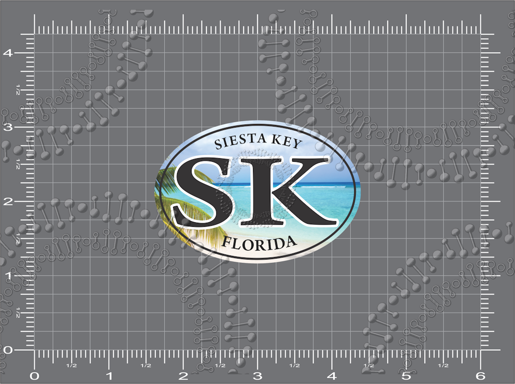 Siesta Key, FL - SK Beach Photo Decal