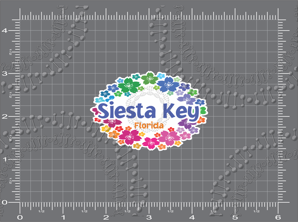 Siesta, Key, FL - Wreath Decal