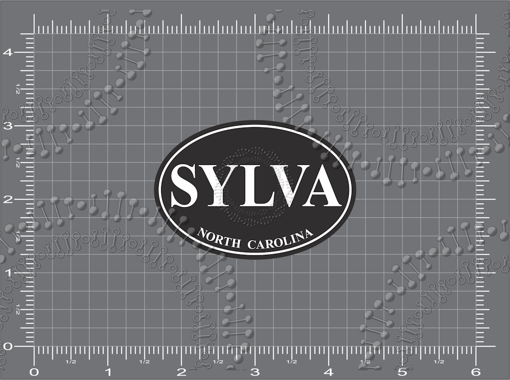 Sylva, NC - Black Oval Decal