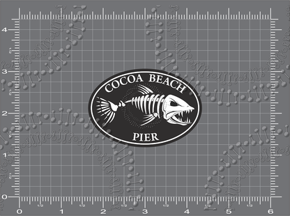 Cocoa Beach, FL - Cocoa Beach Pier Black Decal