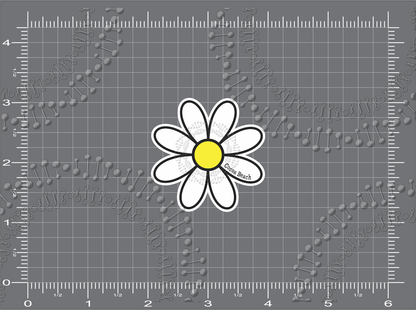 Cocoa Beach, FL - White Daisy Decal
