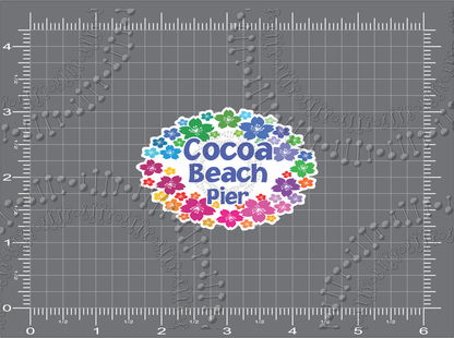 Cocoa Beach, FL - Wreath Decal