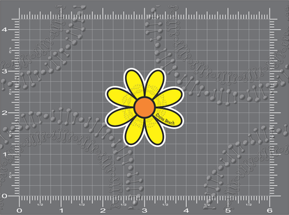 Cocoa Beach, FL - Yellow Daisy Decal
