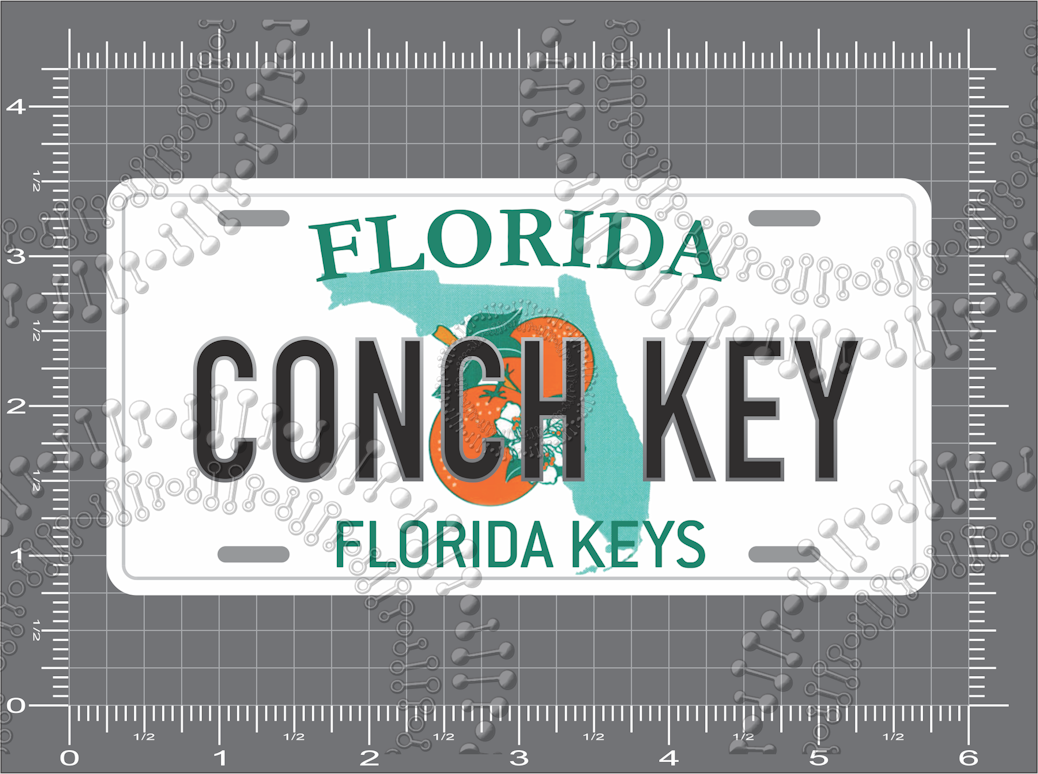 Conch Key, FL - License Plate Decal