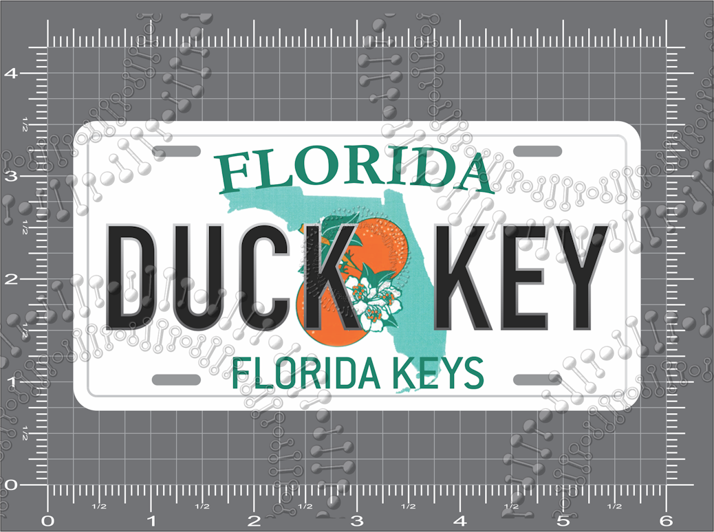 Duck Key, FL - License Plate Decal