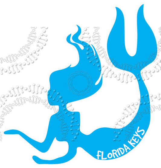 Florida Keys - Cyan Mermaid Decal