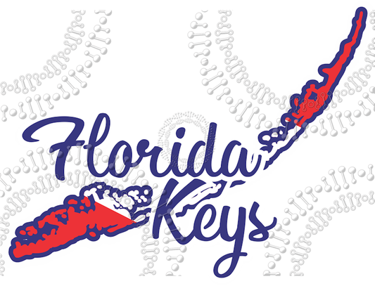 Florida Keys - Dive Island Shape Decal