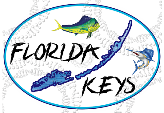 Florida Keys - Game Fish Collage Decal