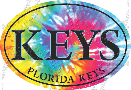 Florida Keys - Keys Tie Dye Decal